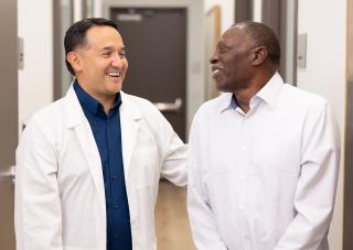 Doctor with patient
